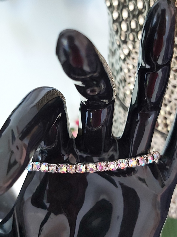 Rhinestone Elastic Single Layer Bracelet Multicolour