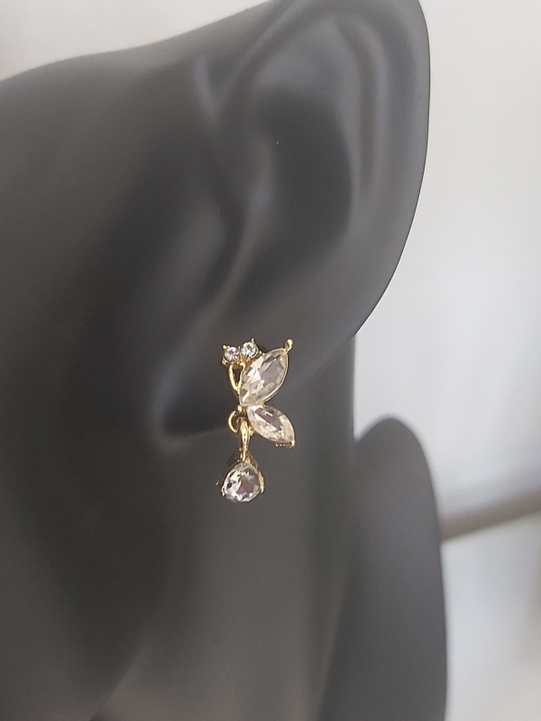 Rhinestone Butterfly Earrings